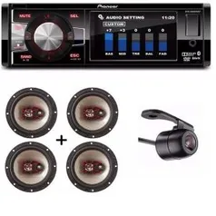 DVD Pioneer 50% de volta com ame  458,37  Dvh-8880avbt 3.5 Pol Bluetooth USB + Câmera Ré E Kit 4 Auto Falante Bravox 6 50w