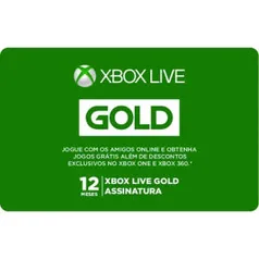 Gift Card Digital Xbox Live 12 Meses | Com AME: R$180