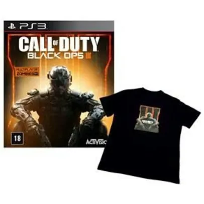 Jogo mais Camisa Call of Duty: Black Ops III PS3