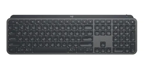 Teclado bluetooth Logitech Master Series MX Keys QWERTY inglês US cor preto com luz branco