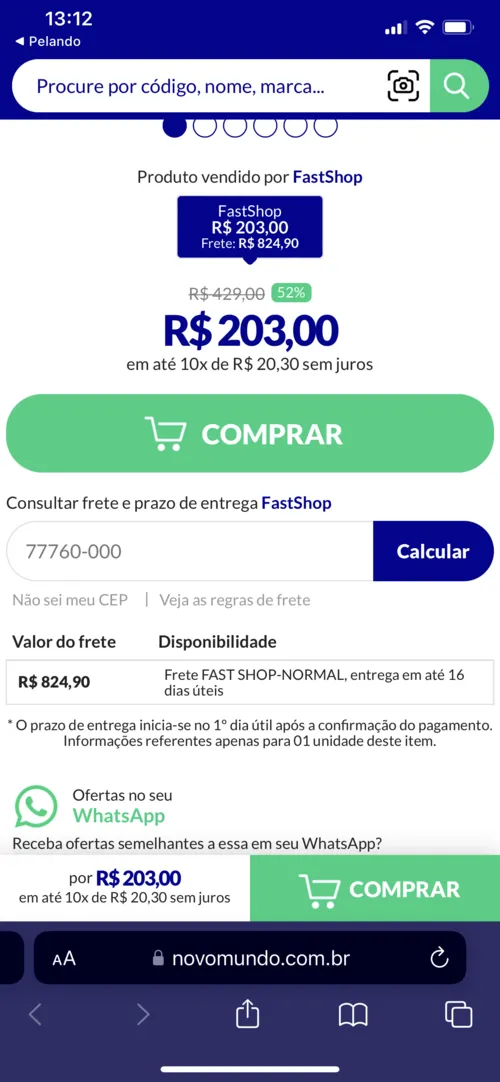 Imagen na descrição da promoção