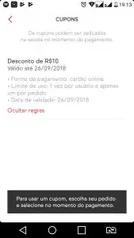 [Usuários Selecionados] R$10 OFF em Compras no Ifood (sem mínimo)