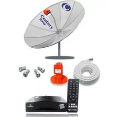 Kit Completo Antena Parabolica Century + Receptor Nanobox + Lnbf + Cabo