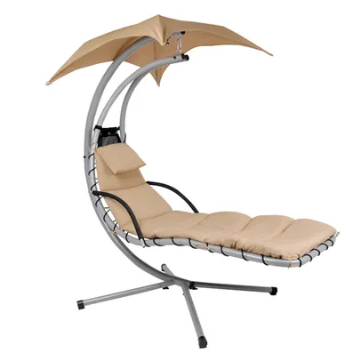 Cadeira Balance com Para-Sol MOR Distribuidora Bege | R$672