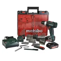 Parafusadeira Furadeira de Impacto Industrial METABO 1/2 Pol 50Nm 2 Baterias 18V + Maleta + Acess.