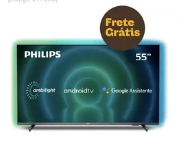 Smart TV Philips 55" Ambilight 4K UHD LED 55PUG7906/78 Dolby Atmos