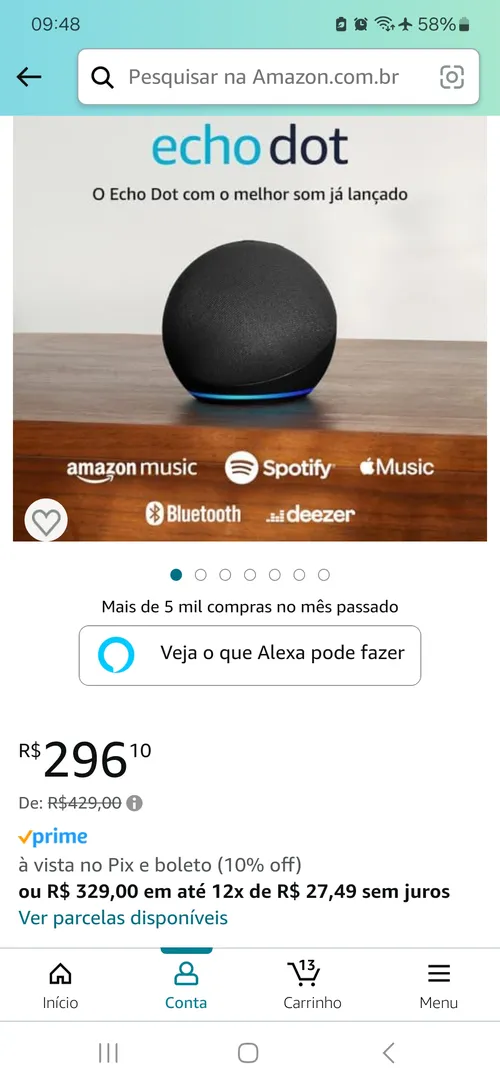 Imagem na descrição da promoção