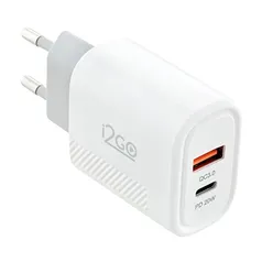 Carregador de Parede Ultra Rápido com 1 Saída USB-C Power Delivery 20W + 1 Saída USB-A 18W I2GO - i2