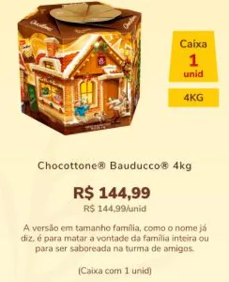 Chocotone Bauducco 4KG | Tamanho Família | R$144