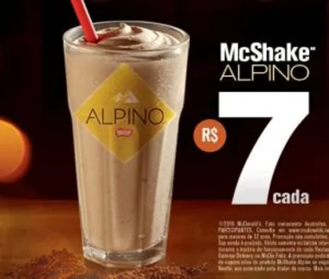 McShake Alpino do McDonald's - R$7