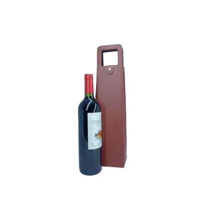 Bolsa Para Vinho Em Courino Marrom Alta Qualidade Bebidas