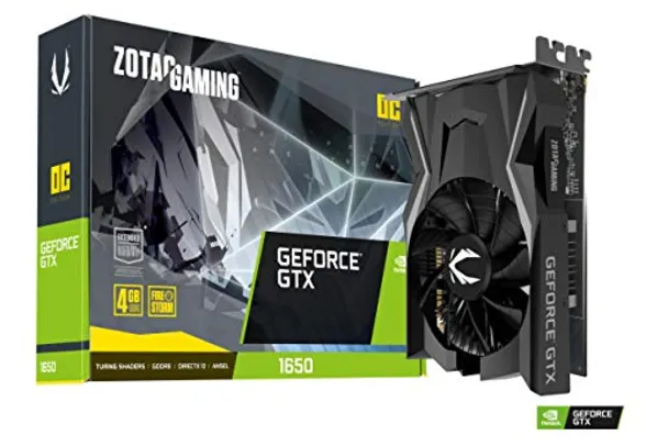 (Prime) Placa gráfica gamer GeForce GTX 1650 OC 4GB GDDR6 128 bits, super compacta, ZT-T16520F-10L