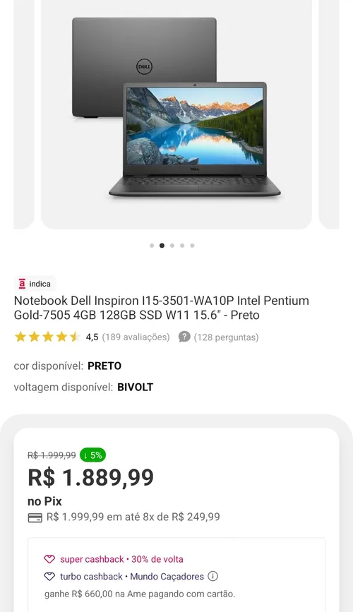 Imagem na descrição da promoção