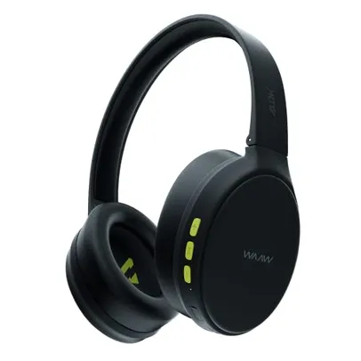 Fone de Ouvido WAAW by ALOK SENSE 200HB Headphone Bluetooth, Microfone Preto e Verde