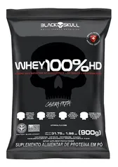 Suplemento em pó Black Skull  Whey 100% HD proteína Whey 100% HD sabor  baunilha em sachê de 900g