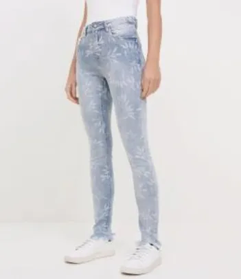 Calça Jeans Skinny Estampada R$60