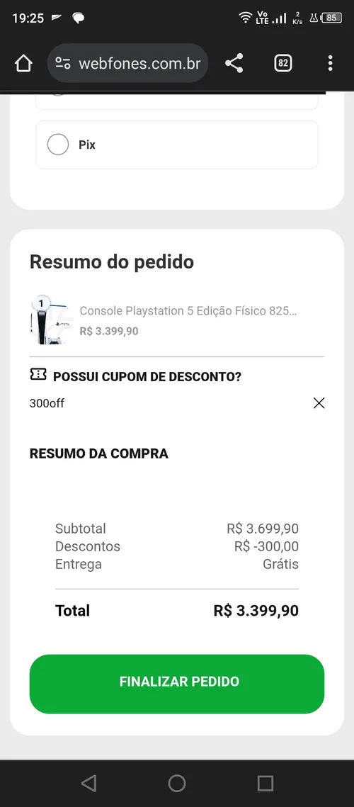 Imagem na descrição da promoção