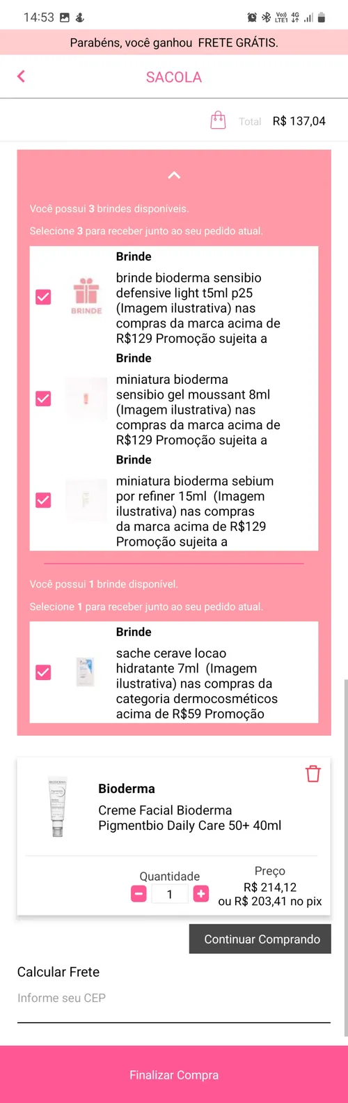 Imagem na descrição da promoção