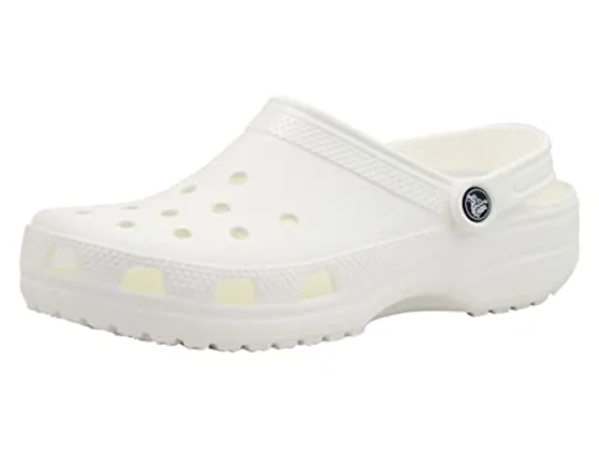 Crocs Classic Tamanco, Unissex Adultos, Branco, 41