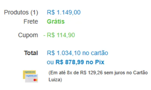 Imagem na descrição da promoção