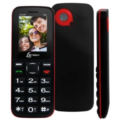 Celular Desbloqueado Lenoxx CX 905 Preto/Vermelho com Tela 1.8” por R$ 81