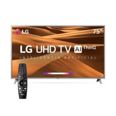 Smart TV LG 75" UHD 4K ThinQ 75UM7570 + Smart Magic | R$5.039