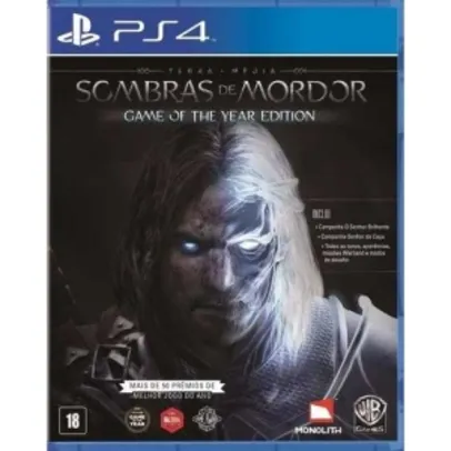 Game Terra Média: Sombras de Mordor Game Of The Year PS4 por R$ 35