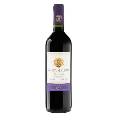 Vinho tinto meio seco Carménère Santa Helena Reservado 2018 adega Viña San Pedro Tarapacá 750 ml