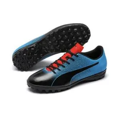 Chuteira Society Puma Spirit II TT - Preto e Azul R$80