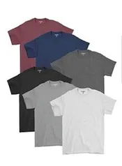 Kit 06 Camisetas Básicas Masculinas De Algodão Premium | R$99