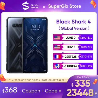Smartphone Black Shark 4 5G, 8/128gb, Snapdragon 870, Tela 144hz, Versão Global