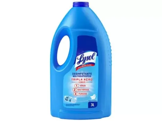 2 Unidades Desinfetante Lysol Pureza do Algodão 3L | R$ 35