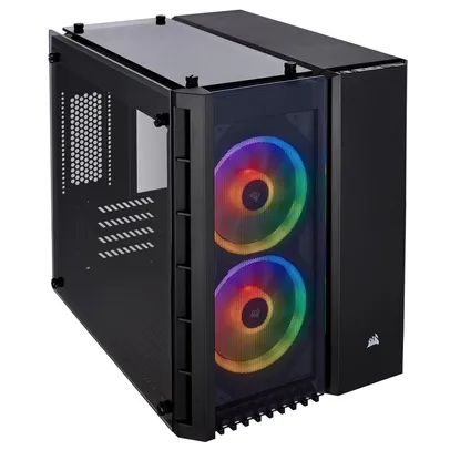 Gabinete Crystal Gamer Corsair Series 280X, RGB, Lateral em Vidro Temperado, Preto - CC-9011135-WW