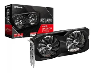 Placa de Vídeo Asrock Radeon RX 6600 Challenger D, 8GB, GDDR6, FSR, Ray Tracing, 90-GA2RZZ-00UANF