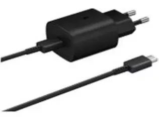 Carregador Samsung com cabo. Entrada USB-C, 25W.