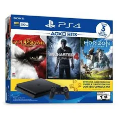 PlayStation 4 Slim 500GB Bundle com 3 jogos - R$ 1322