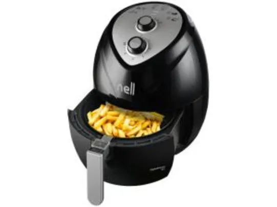 Fritadeira Elétrica sem Óleo/Air Fryer Nell Fit - Preto 3,2L com Timer | R$216