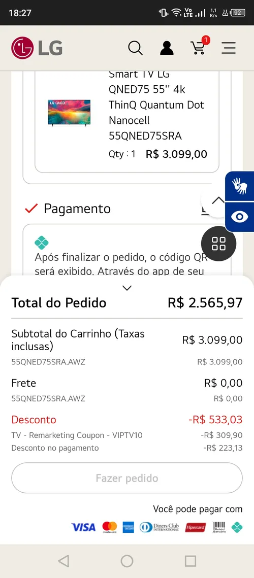 Imagem na descrição da promoção