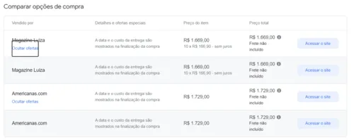 Imagem na descrição da promoção