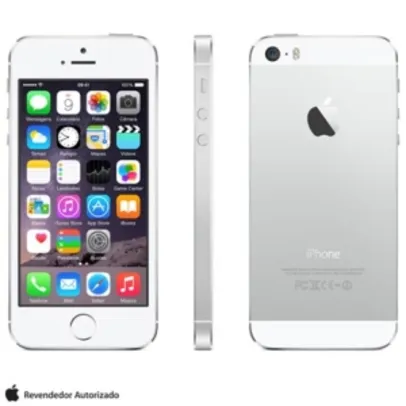 iPhone 5s Silver, com Tela de 4, 4G, 16 GB e Camera de 8 MP - R$1400