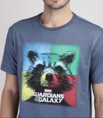 Camiseta Masculina Guardiões da Galáxia - Rocket Manga Curta | R$20