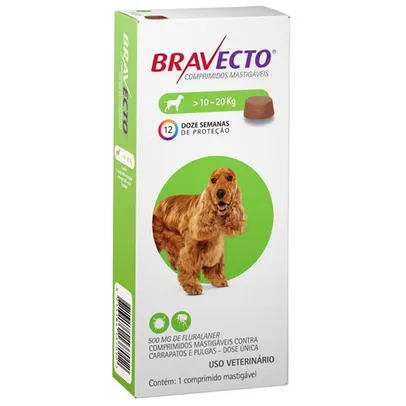 (Volta  R$15 AME) Bravecto 10 A 20 Kg  | R$113,9 à vista