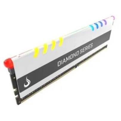 Memória Rise Mode Diamond RGB 8GB, 3000MHz, DDR4, CL17, Branco | R$228