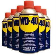 Antiferrugem WD40 Spray Lubrificante 300ml - Embalagem com 6 Unidades