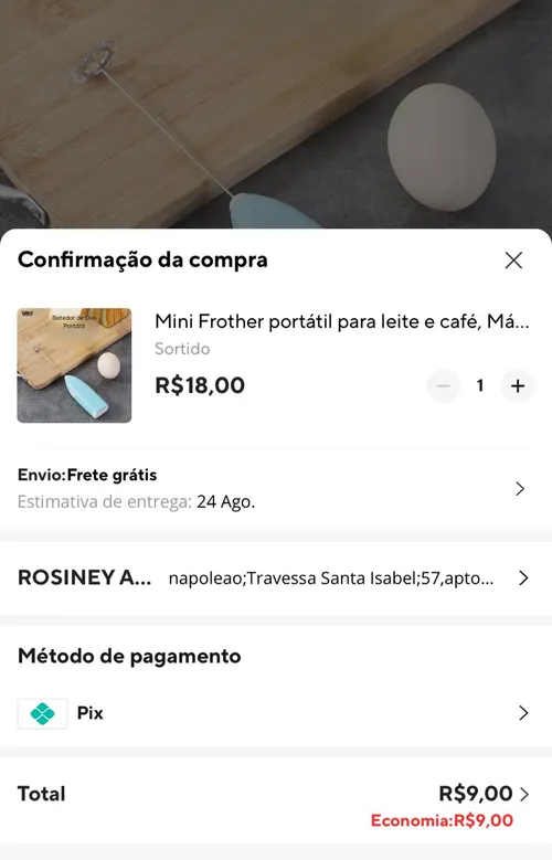 Imagem na descrição da promoção