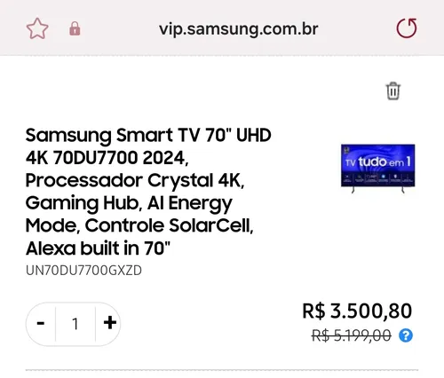 Imagem na descrição da promoção