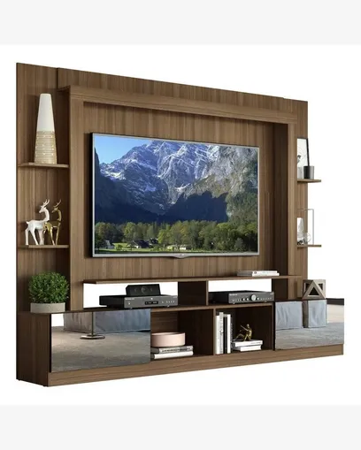 Foto do produto Estante Com Suporte Tv 65" Portas C/ Espelho Oslo Multimóveis V3382