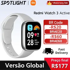 [Taxas Inclusas] Smartwatch Xiaomi Redmi Watch 3 Active 