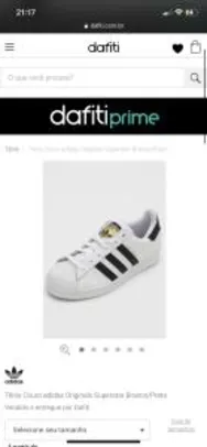 Tênis Couro adidas Originals Superstar Branco/Pret - R$300