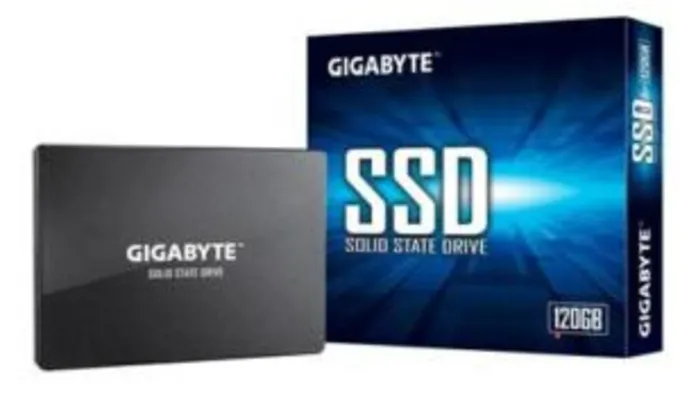 SSD Gigabyte 120GB, SATA, Leitura 500MB/s, Gravação 380MB/s - GP - R$150